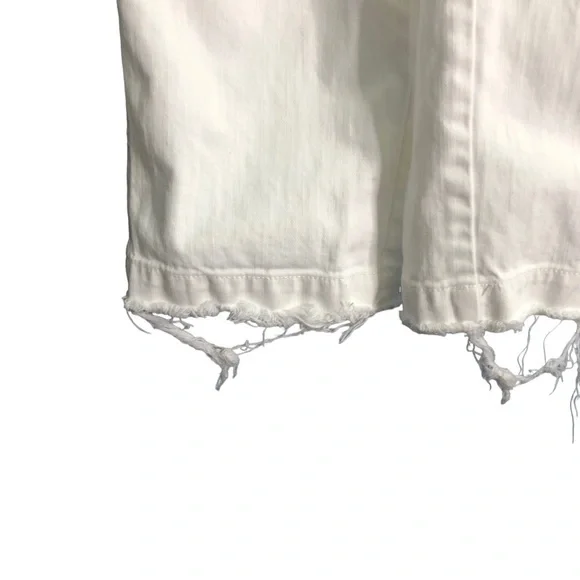 Madewell White Straight Leg Overalls with Raw Hem Style:H6642 Preppy Classic - Picture 3 of 11